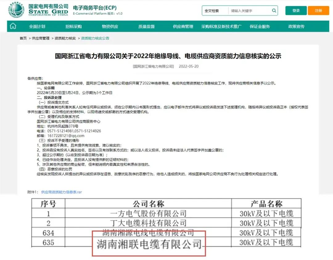 喜訊 | 湘聯(lián)電纜順利通過(guò)國(guó)家電網(wǎng)“供應(yīng)商資質(zhì)能力”審核！